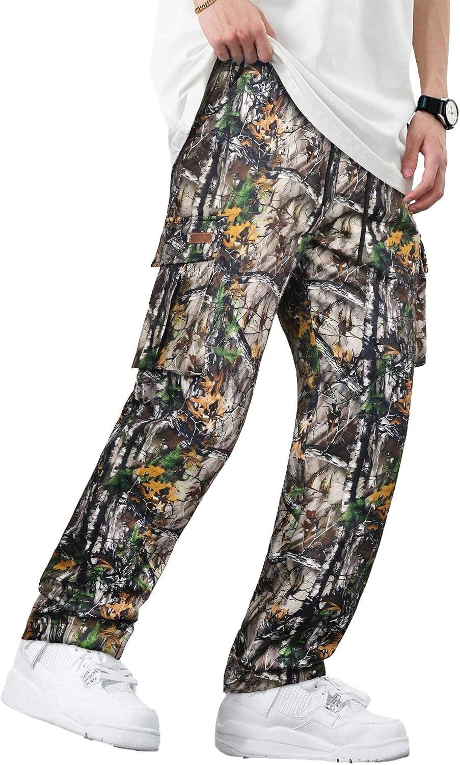 Comdecevis Men's Casual Cargo Pants Tactical Work Pants with Pockets