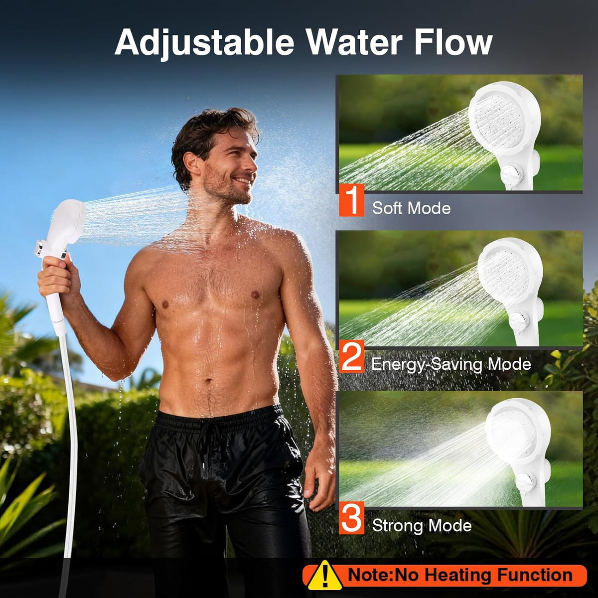 Portable Shower for Camping,7800mAh Rechargeable Camping Shower Pump