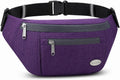 Entchin Water-Resistant Fanny Pack, 4-Zipper Belt Bag