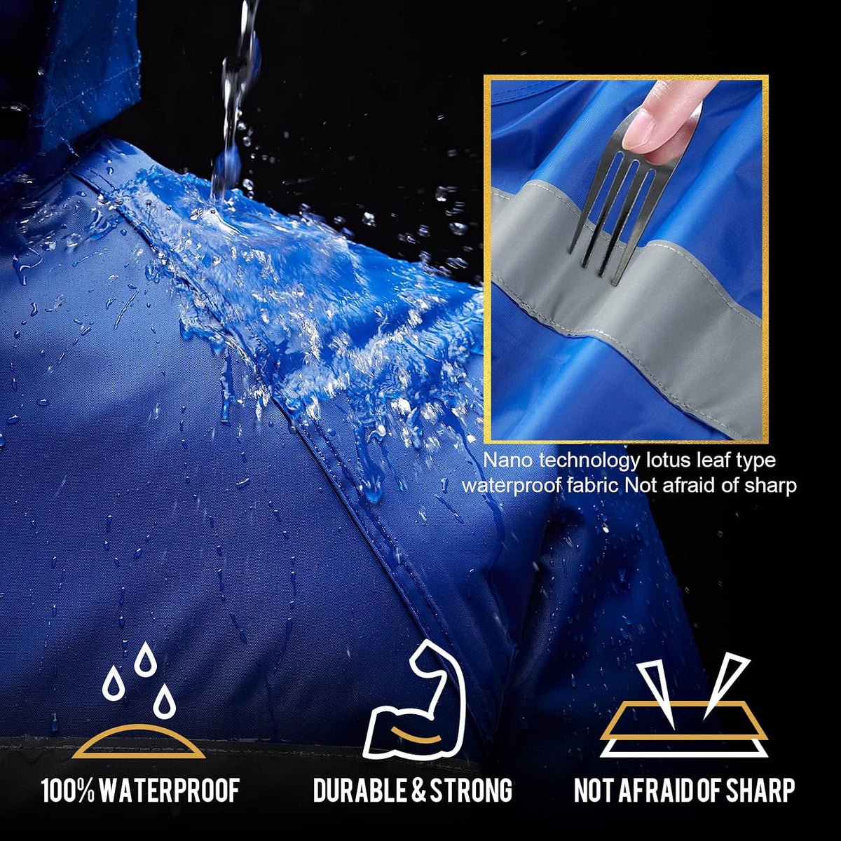 Rain Gear for Men Women Waterproof Lightweight Rain Suits Hideaway Hood Rain Jacket and Rain Pants for Outdoor