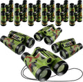 Deekin 16 Pack Kids Toy Binoculars with Neck String Party Favors,Camouflage