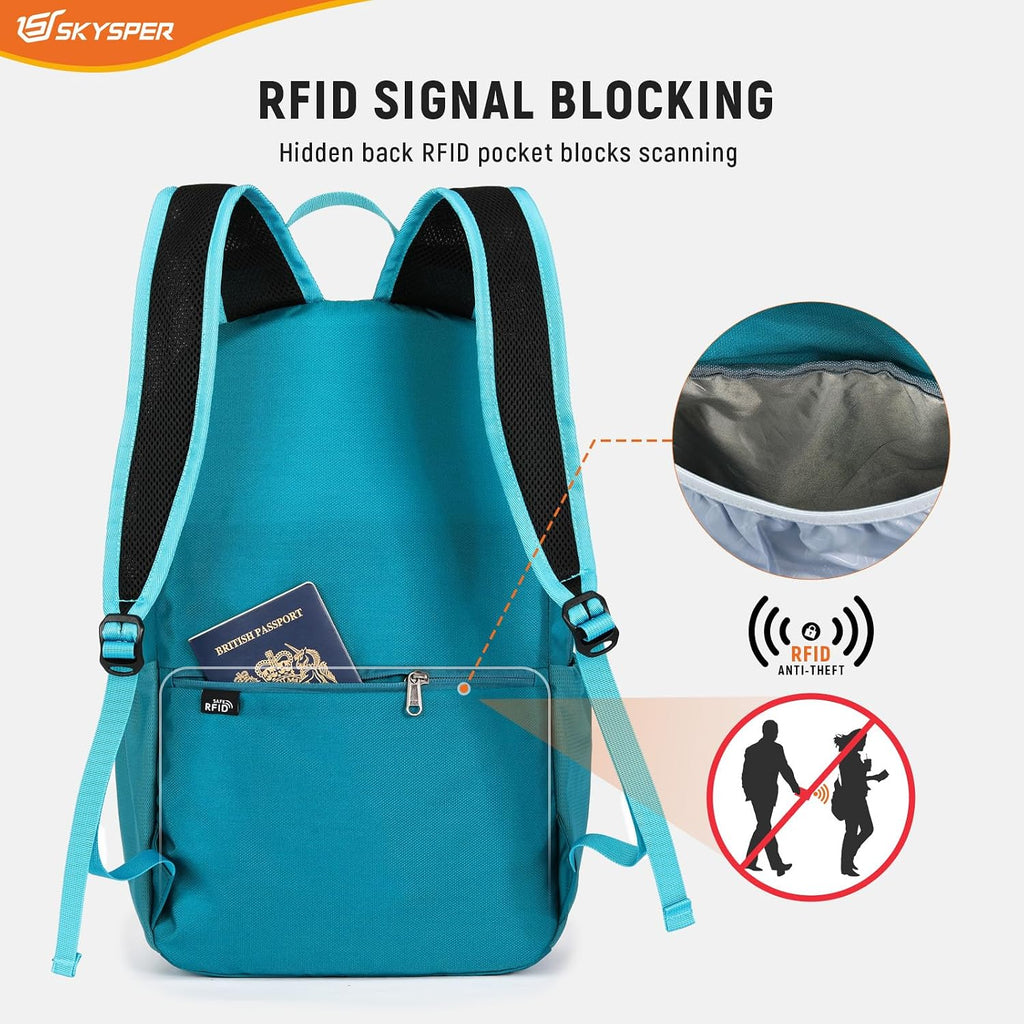 SKYSPER Small Packable Hiking Backpack 20L Anti-theift Travel Daypack