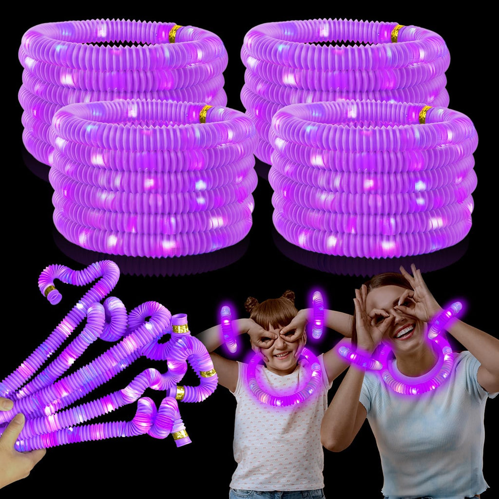 24 PCS Purple Glow Sticks Party Favors Supplies Toys for Kids Adults