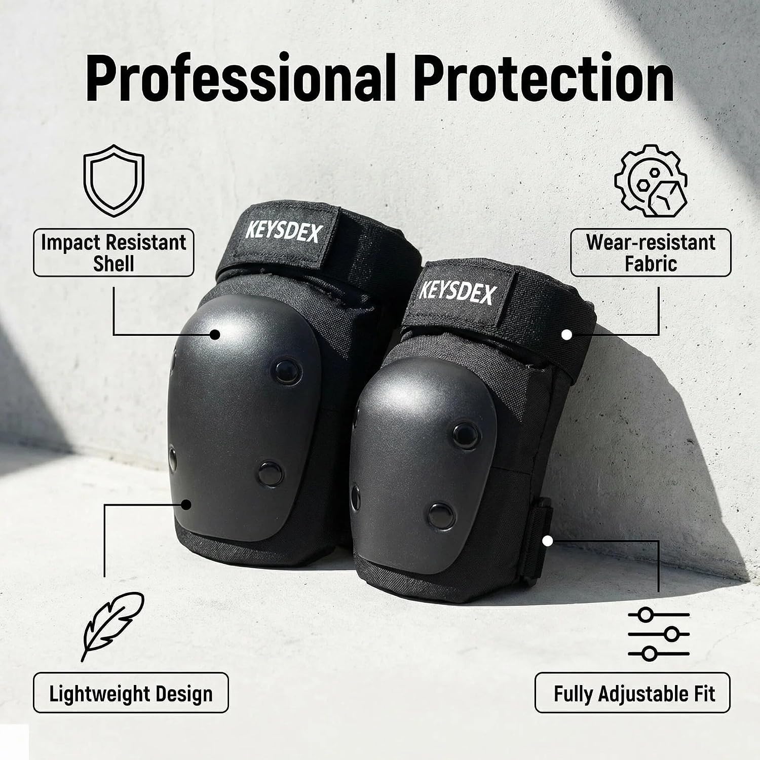Knee Pads Elbow Wrist Guards 6-in-1 Protective Gear Kids Adults