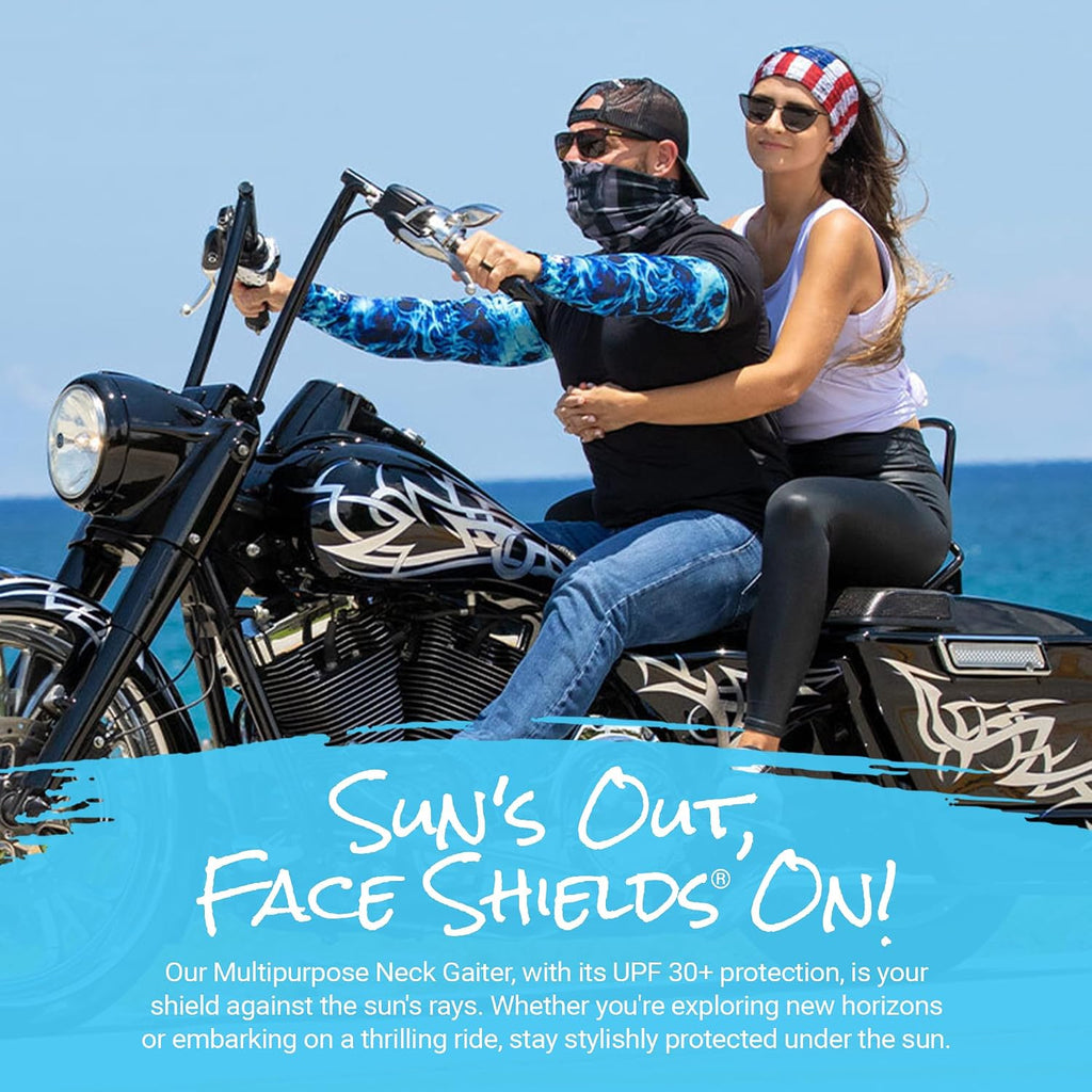 S A Soul of Adventure 5-Pack UV Face Shield | UV 30+ Multipurpose Neck Gaiter Balaclava for Adults | Multiple Color Packs