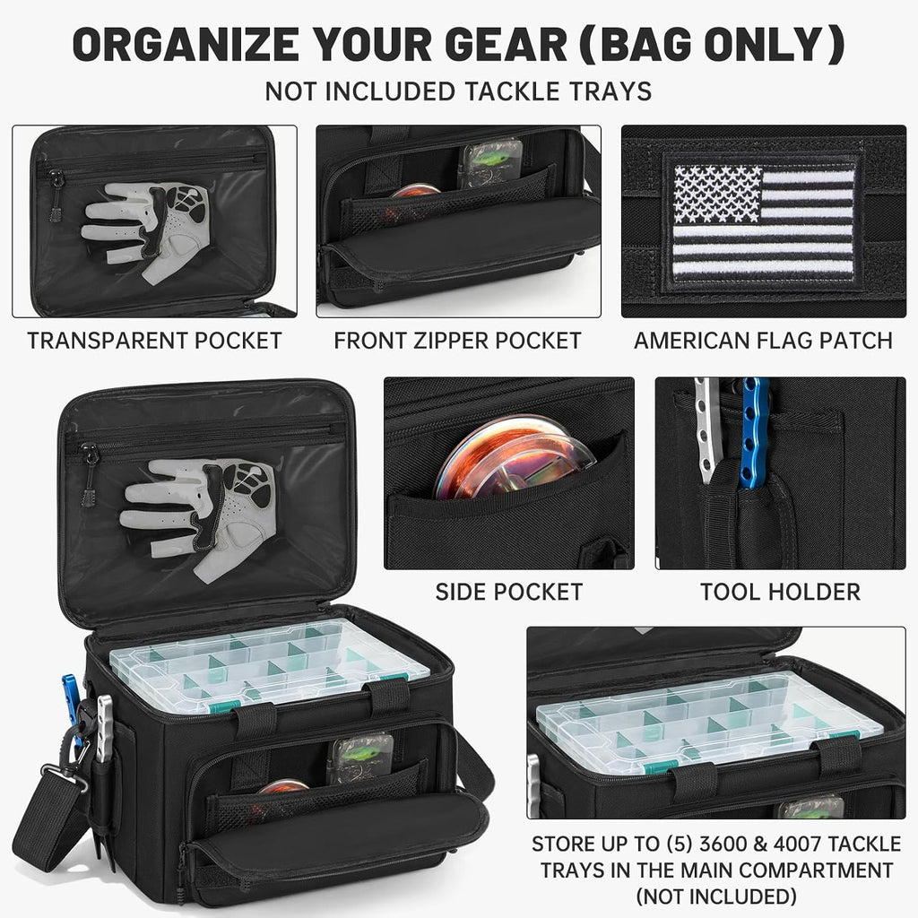 Fishing Tackle Bag Empty, Fits 3400-3600 & 4007 Lure Boxes