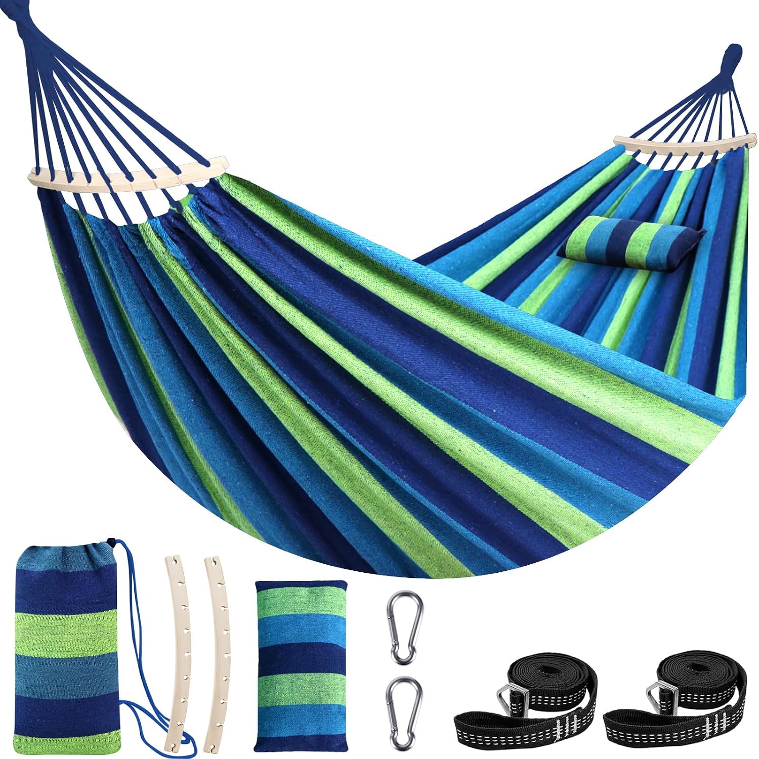 Chihee Cotton Hammock 8.9x4.9ft Holds Up to 660lbs Prevents Side-Tipping