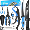 7-Piece Fishing Tool Kit with Pliers, Fillet Knife and Lip Gripper