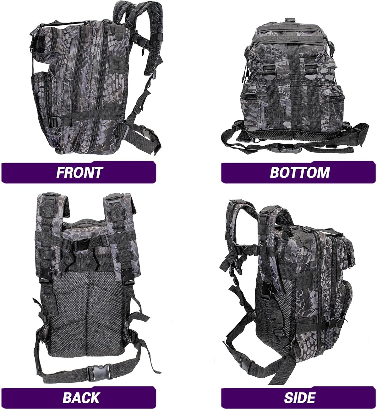 Fishing Tackle Backpack Lightweight Water-Resistant Rod Holder Bag