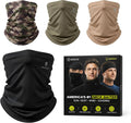 ARMORAY Neck Gaiter 4 Pack, Sun Protection Face Cover for Men Women