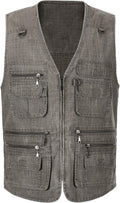 Spanye Mens Outdoor Fishing Vest Safari Travel Photography Vests Jacket Multi Pocket