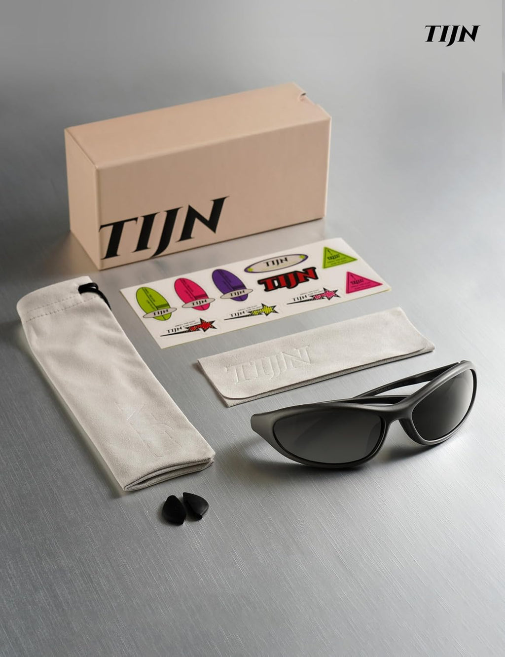 TIJN Sports Sunglasses UV400 Wraparound for Men Women Cycling, Vanta