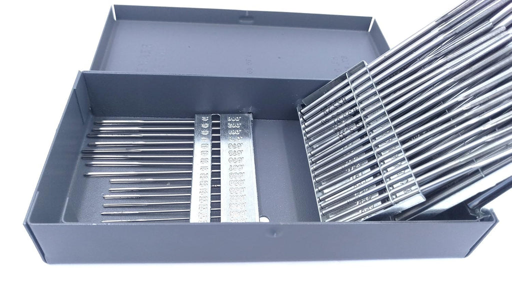 Accusize Industrial Tools 60 Pcs No.1 to No.60 Hss Ansi Chucking Reamer Set in Huot USA Index Metal Box, 5500-Sk00