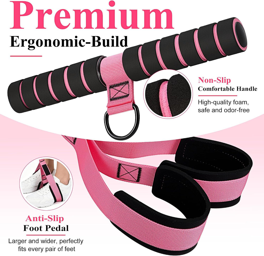 Pedal Resistance Band with Handle, Exercise Bands for AB Workout