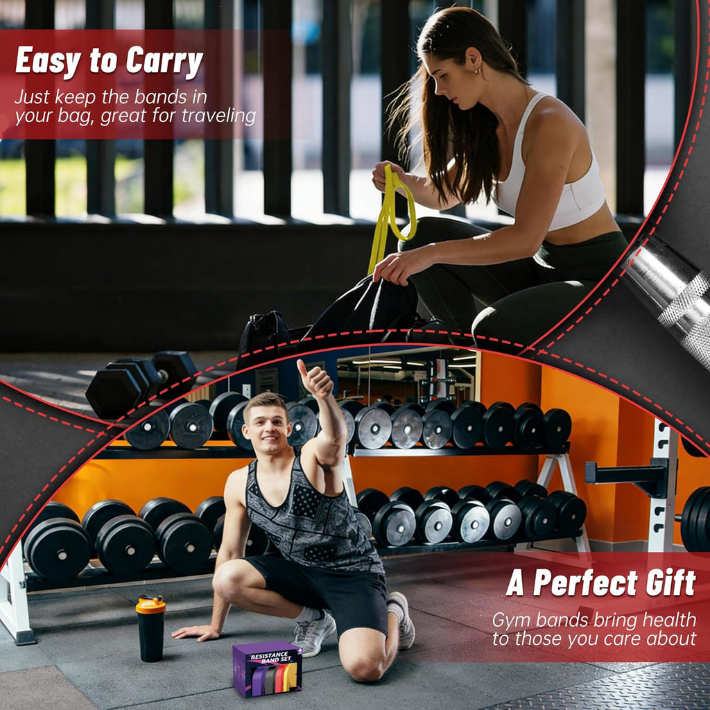 4-Level Resistance Bands for Working Out, Pull Up Assistance Bands