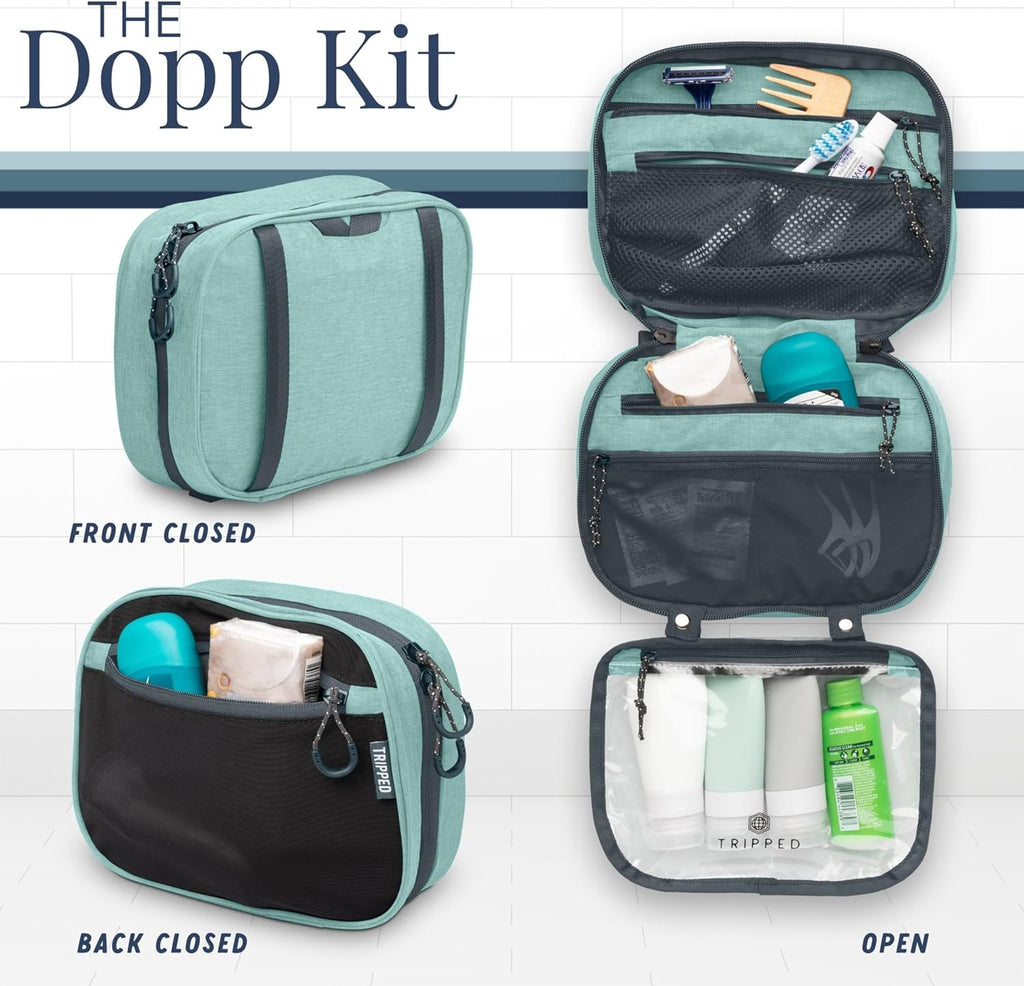 TRIPPED Travel Gear 3-Piece Travel Toiletry Bag Set
