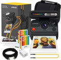 Polaroid Flip Instant Camera in Black with 4-Lens System + 16 Film Bundle | Instant Camera for Travel, Parties &amp; Creative Photography, Sonar Autofocus, Compatible with i-Type &amp; 600 Film