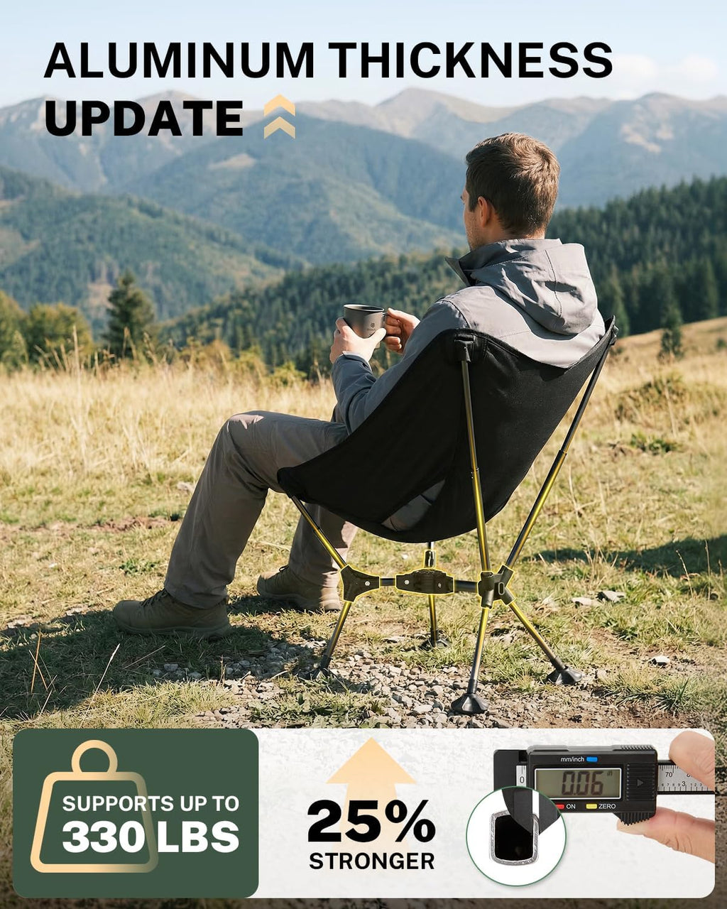 Gonex XL Portable Camping Chair Pop-Up Collapsible Backpacking Beach Chair