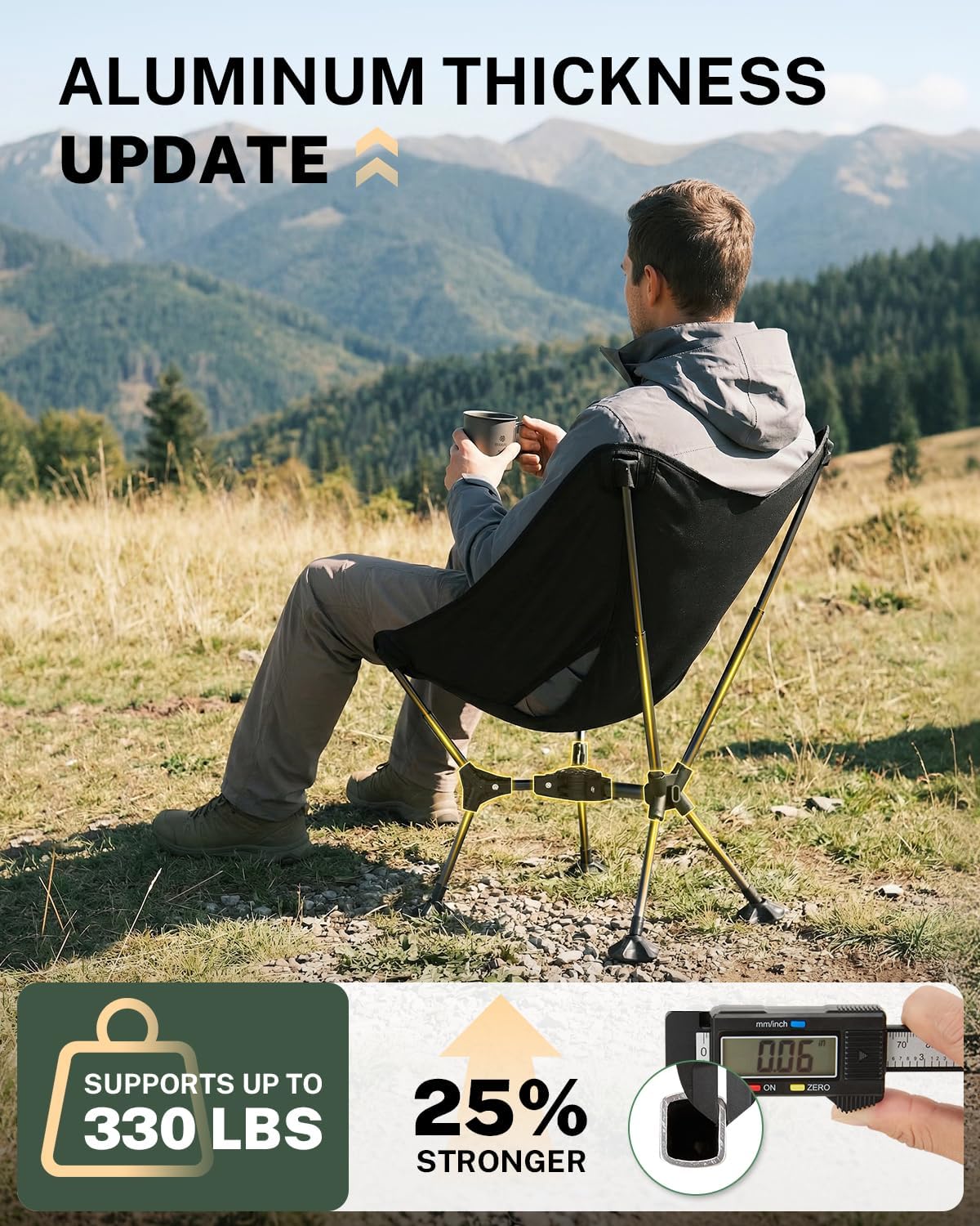 Gonex XL Portable Camping Chair Pop-Up Collapsible Backpacking Beach Chair
