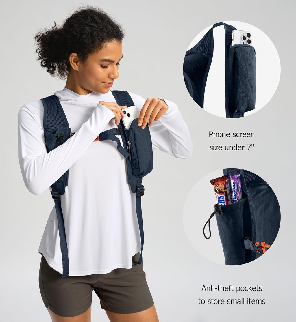 Uselike 10L Small Hiking Backpack Travel Daypack Lightweight Packable Back Pack for Women Men(Dark Navy)