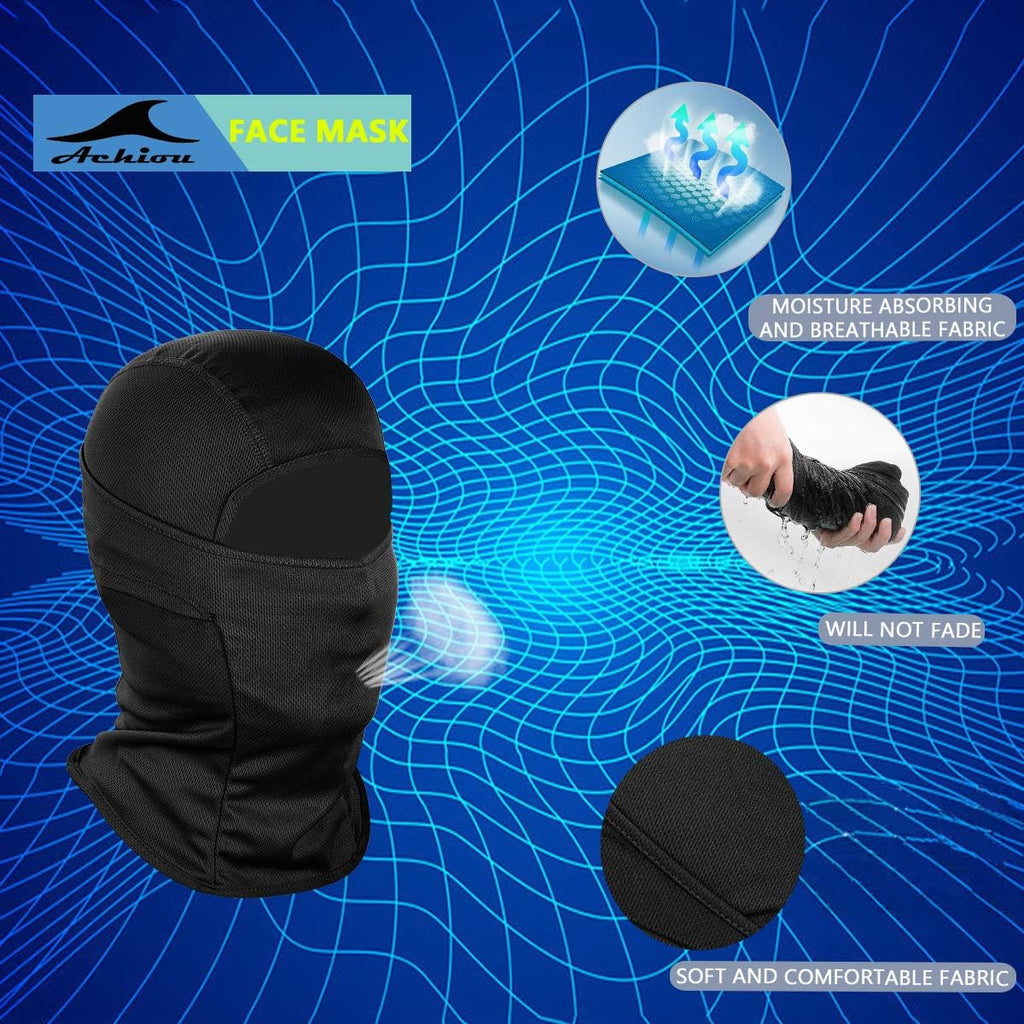 Achiou Ski Mask for Men and Women, Lightweight UV Balaclava Face Cover