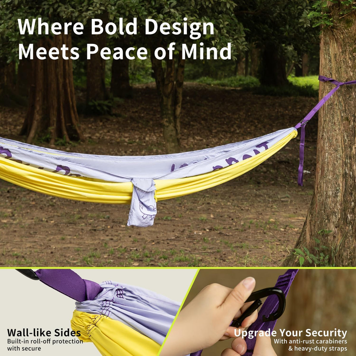 Morning Deer Double Camping Hammock with Tree Straps