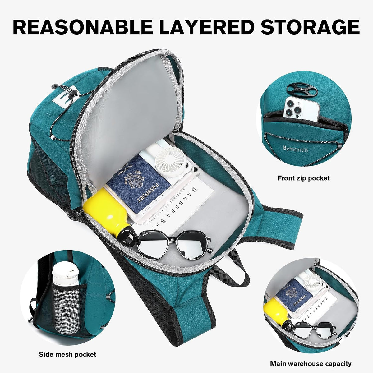 Ultra-Light Soft Hiking Daypack With Cushioned Breathable Back Panel