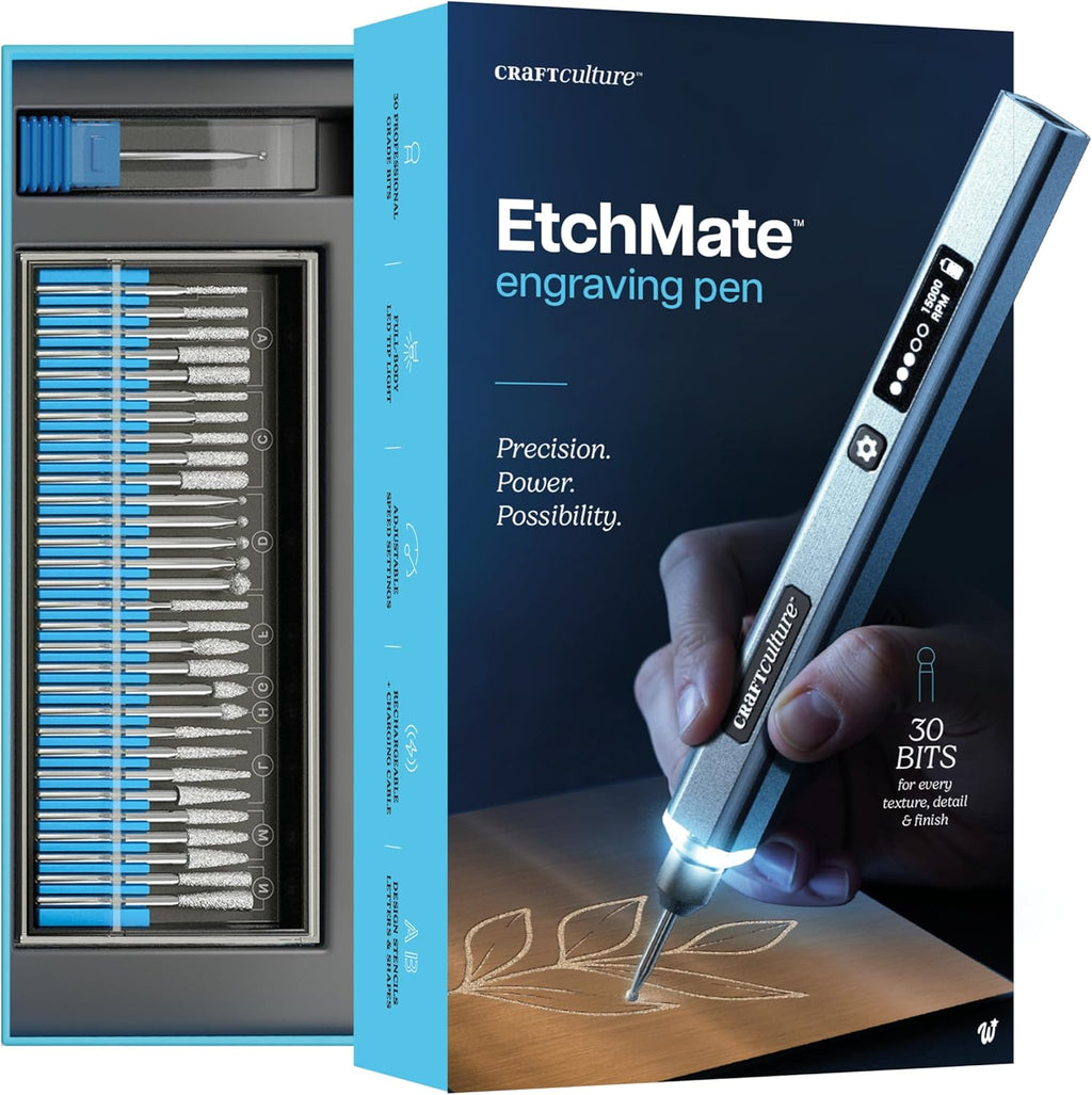 EtchMate Engraving Pen for Metal, Wood, Glass, Plastic & All Materials