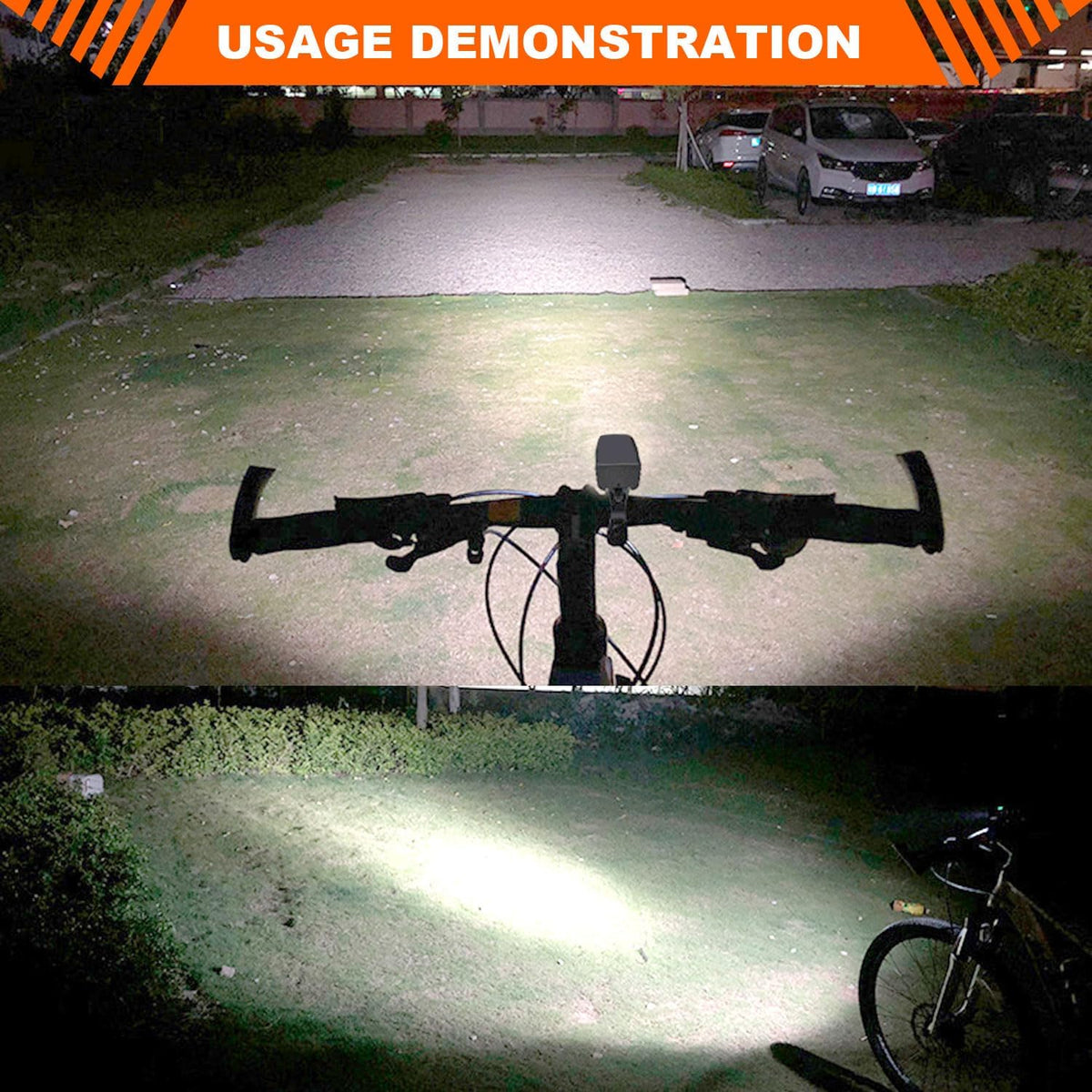 Bike Lights for Night Riding USB Bike Light Set, Bicycle Front Headlight and Back Taillight, 3/5 Light Modes,for Road Cycling