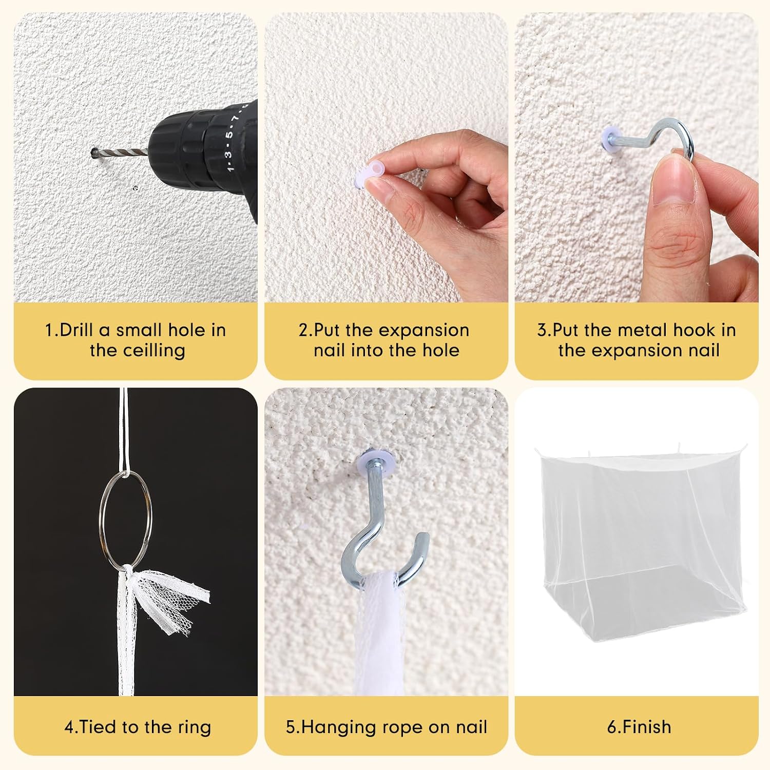 Mindsoft White Mosquito Net for Bed, L79 X W60 X H63 Inch