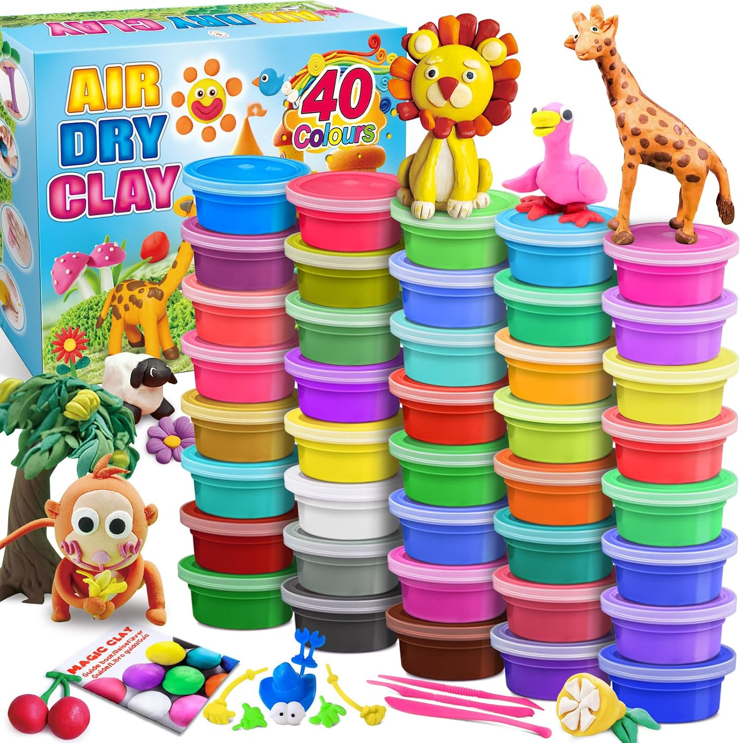 Modeling Clay Kit, 24 Colors Air Dry Clay