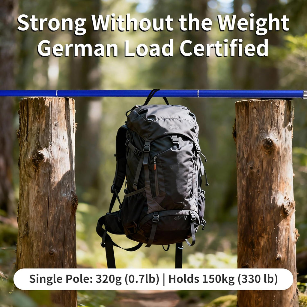 2-Pack 7075 Aluminum Ultralight Folding Trekking Poles, Professional Walking Sticks for Hiking, Adjustable, Portable for Trekking, Camping, Mountaineering