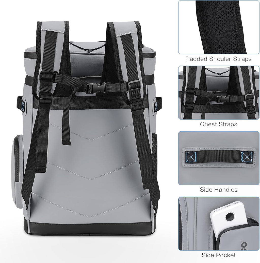 Hulongo Large Waterproof Insulated Cooler Backpack, 30L, 48Cans