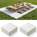 2 Pack Extra Large 91 x 71 Inch White Outdoor Picnic Blanket