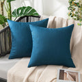 MIULEE Decorative Outdoor Pillow Covers Waterproof 18x18 Blue
