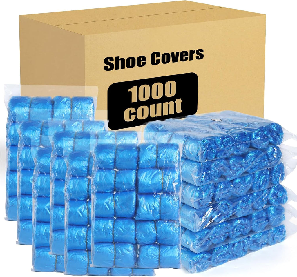 LYSHIYI 1000 Pcs Shoe Covers Disposable, Non-Slip, Reliable Shoe Covers for Indoors, 15.7'' Adjustable Size Great Value Boot Covers for Home, Hospitals, and Businesses
