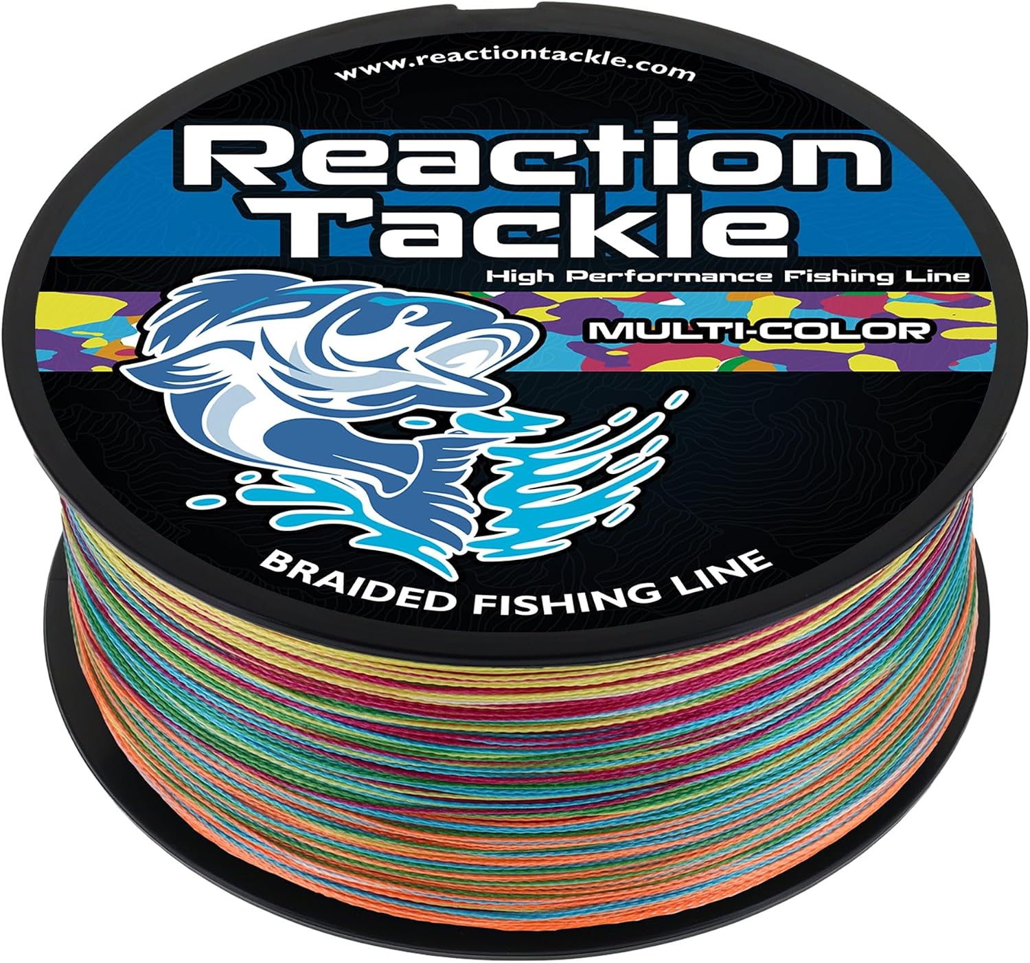 Reaction Tackle Braided Fishing Line - Pro Grade Power Performance for Saltwater or Freshwater Fish - Colored Fishing Line Braid for Extra Visibility
