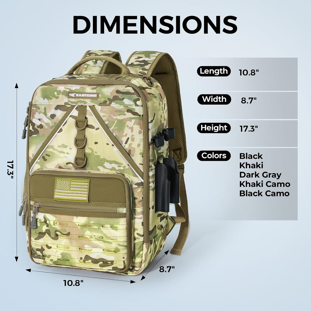 KastKing KastMate Fishing Backpack With 2 Rod Holders, Khaki Camo