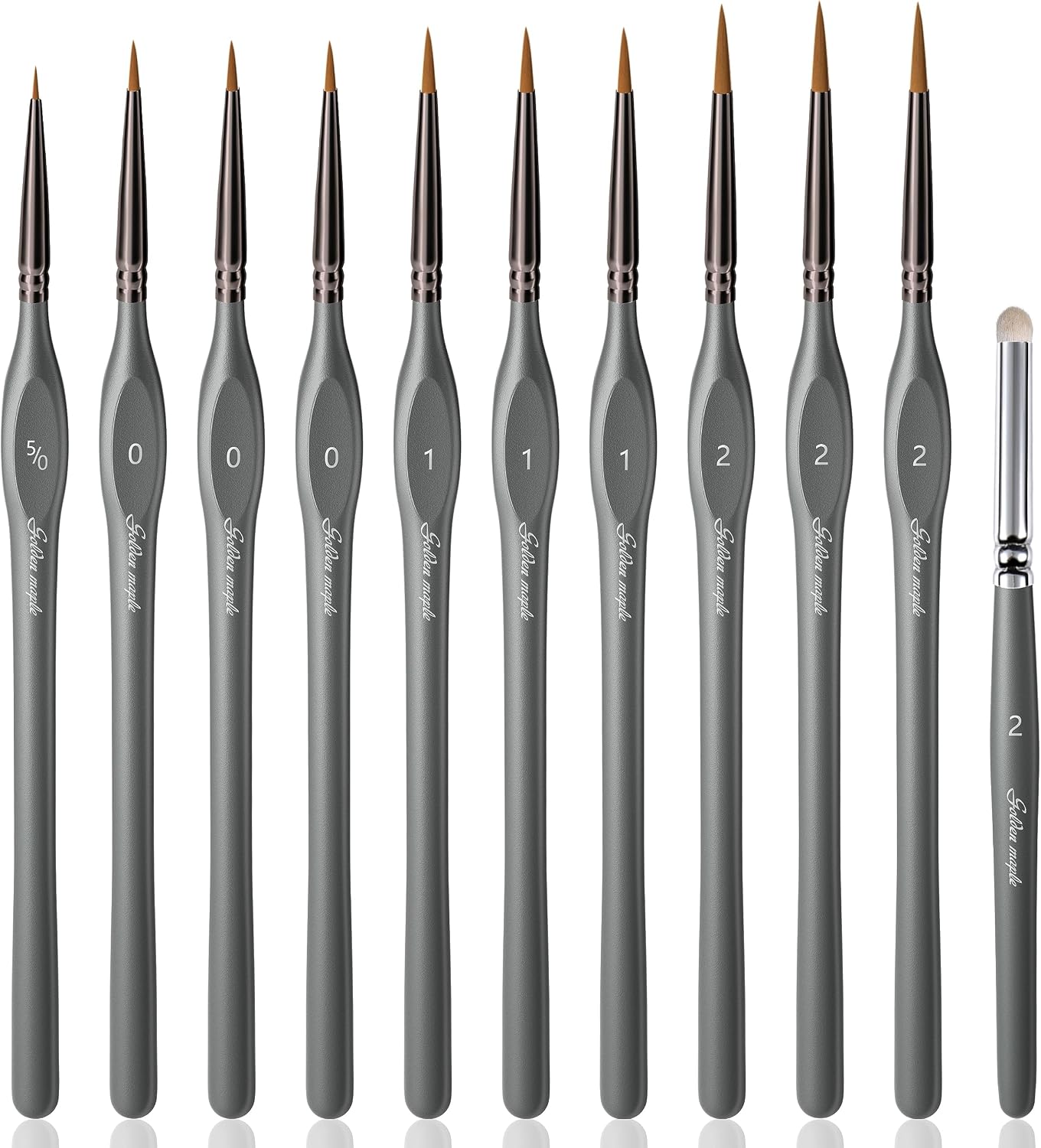 Golden Maple Detail Paint Brushes Set 10pcs