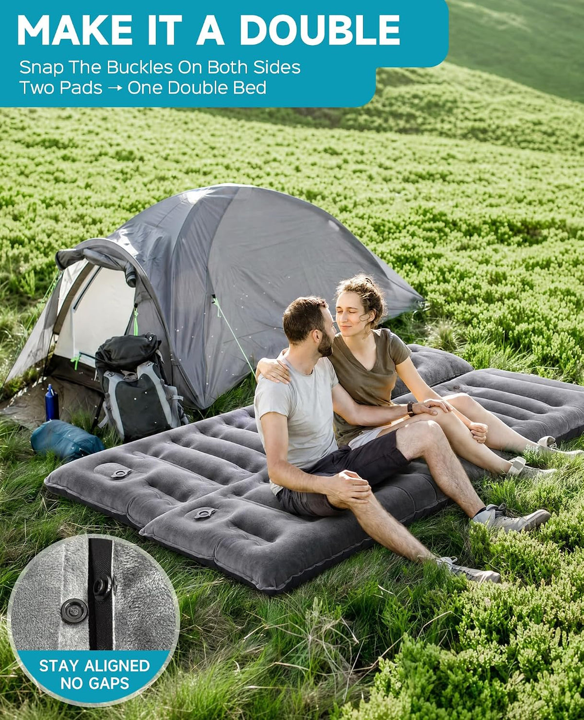 Camping Sleeping Pad 5.5 R Crystal Velvet 6" Thick Camping Mat