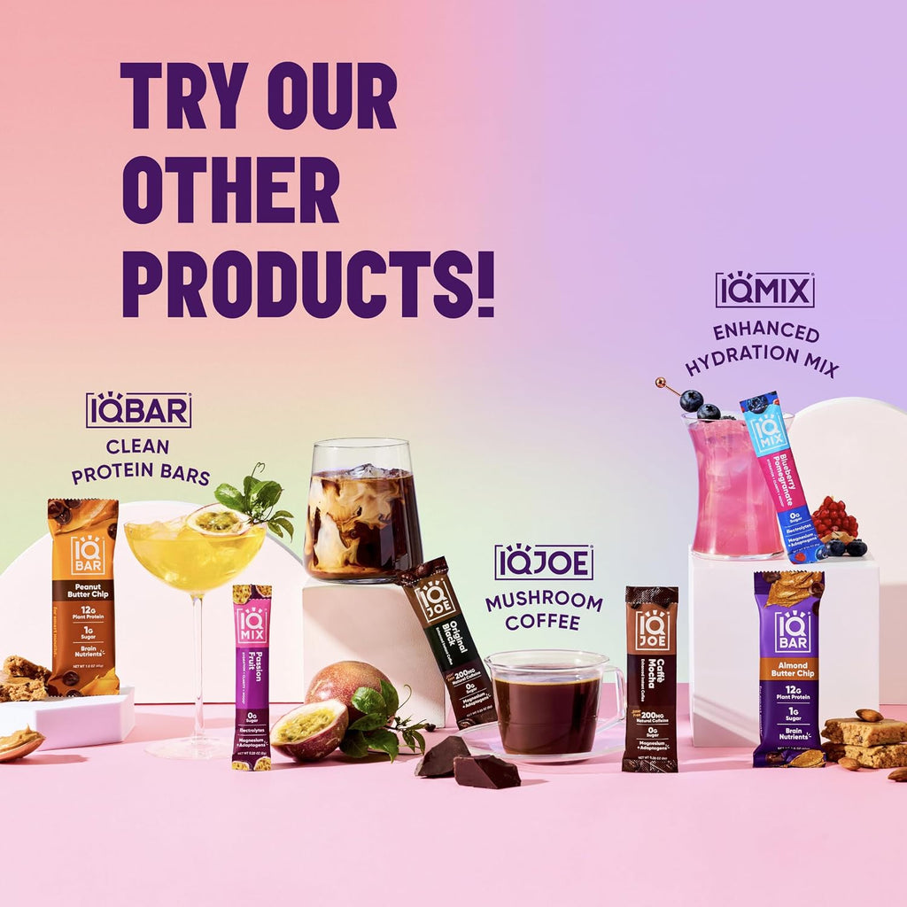 IQBAR Clean Protein Bars, Low Sugar Keto, Matcha Chai 12-Count