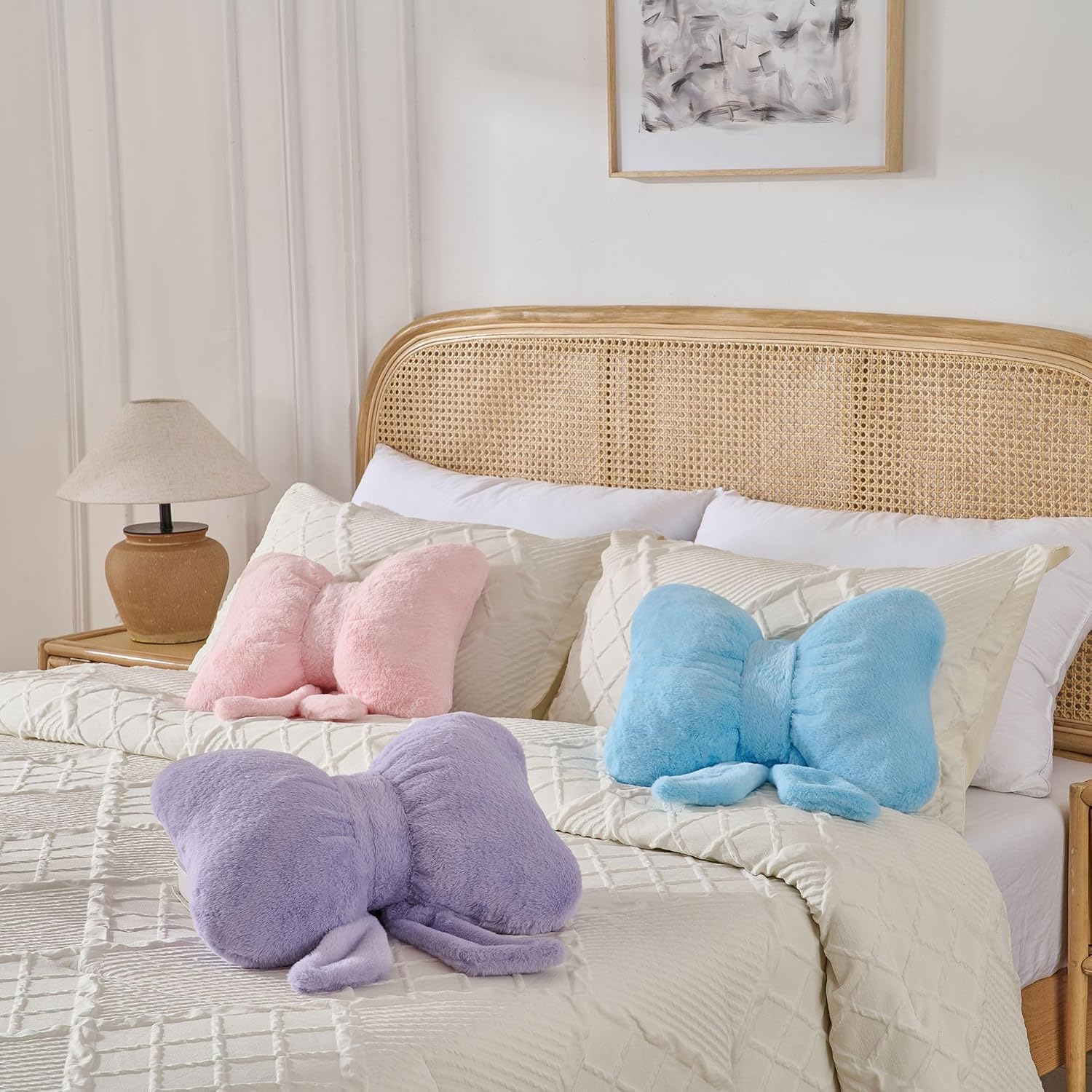 Room Decor Home Decor Bow Throw Pillows Decorative Pillows,Blue 14.5"*12"