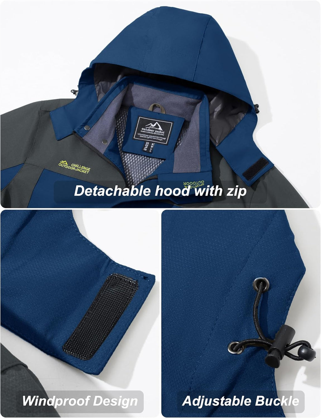 MAGCOMSEN Men's Rain Jacket Lightweight Windbreaker Fishing Raincoat