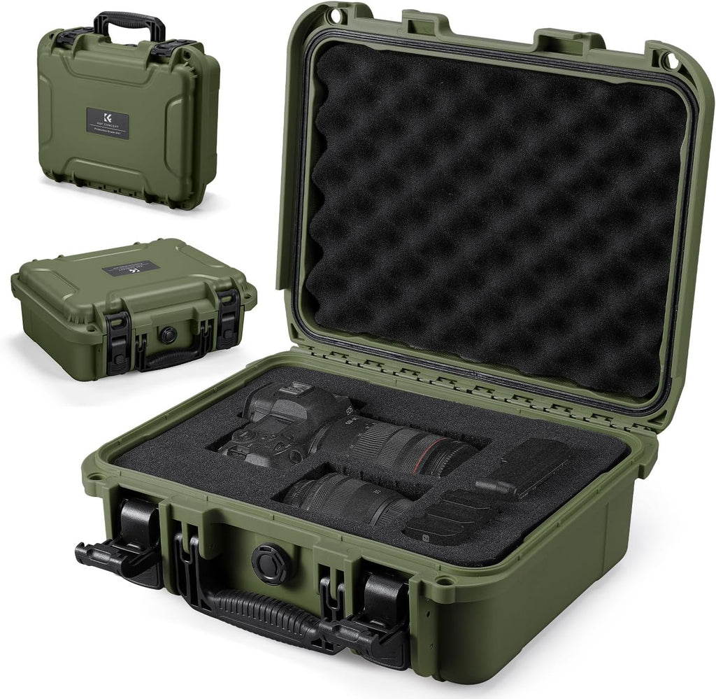 K&F CONCEPT Waterproof Hard Case, IP67 Protective Case with Pre-Scored Foam
