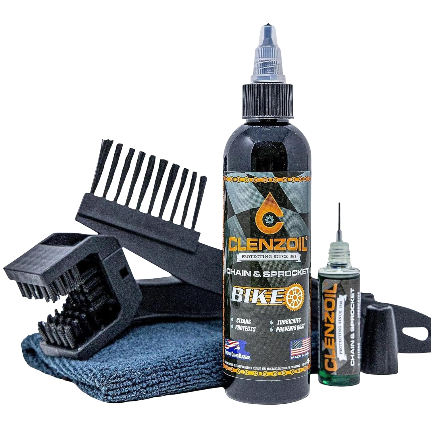 Clenzoil Chain & Sprocket CLP - 4 oz Bottle, Wet & Dry Lube Performance