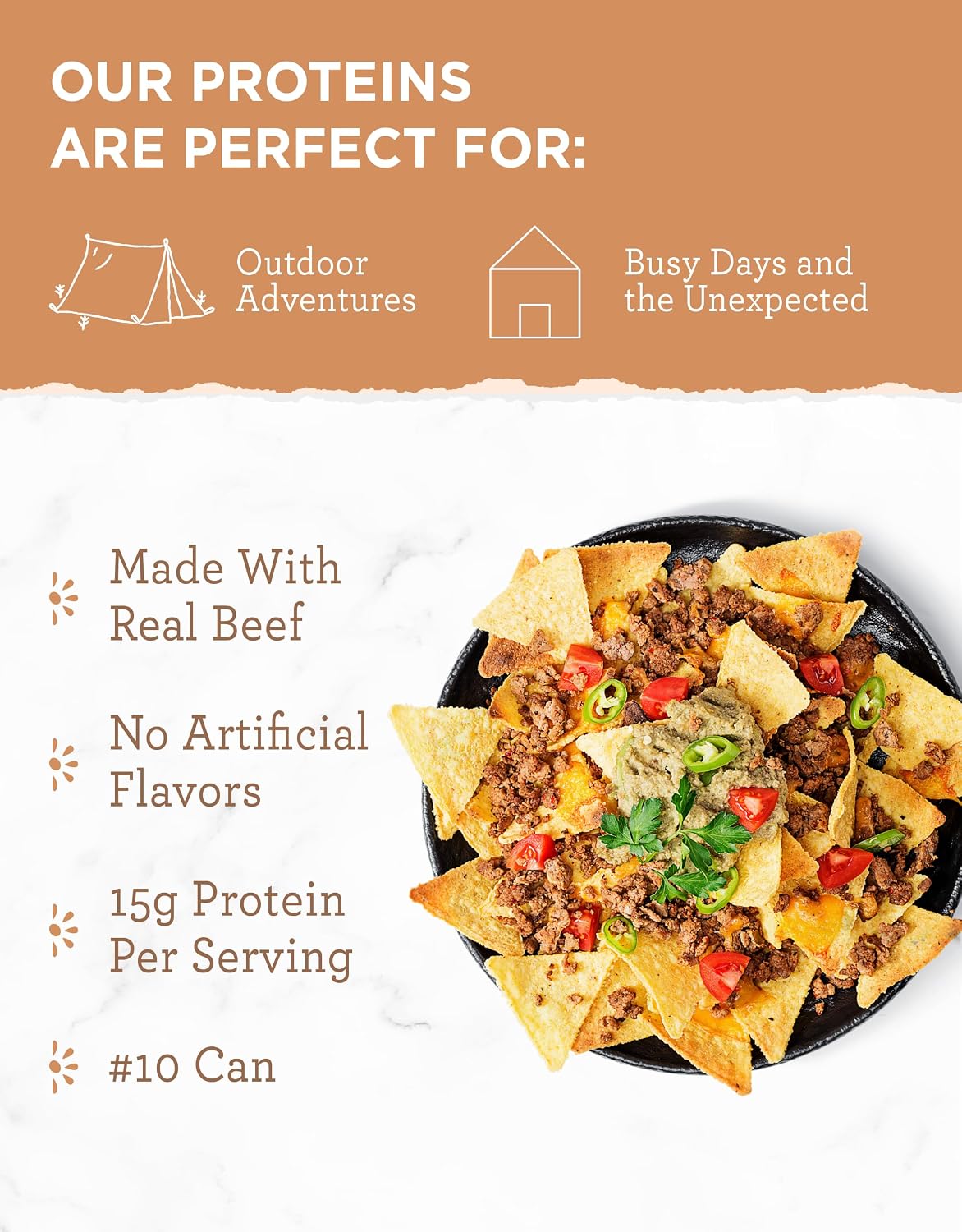 SIMPLE KITCHEN Freeze Dried Ground Beef #10 Can, 22 Servings, Camping Food