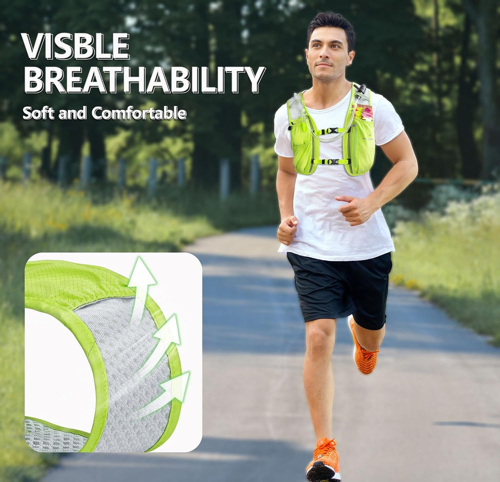 N NEVO RHINO Running Vest with 1.5L Water Bladder, Hydration Vest Pack