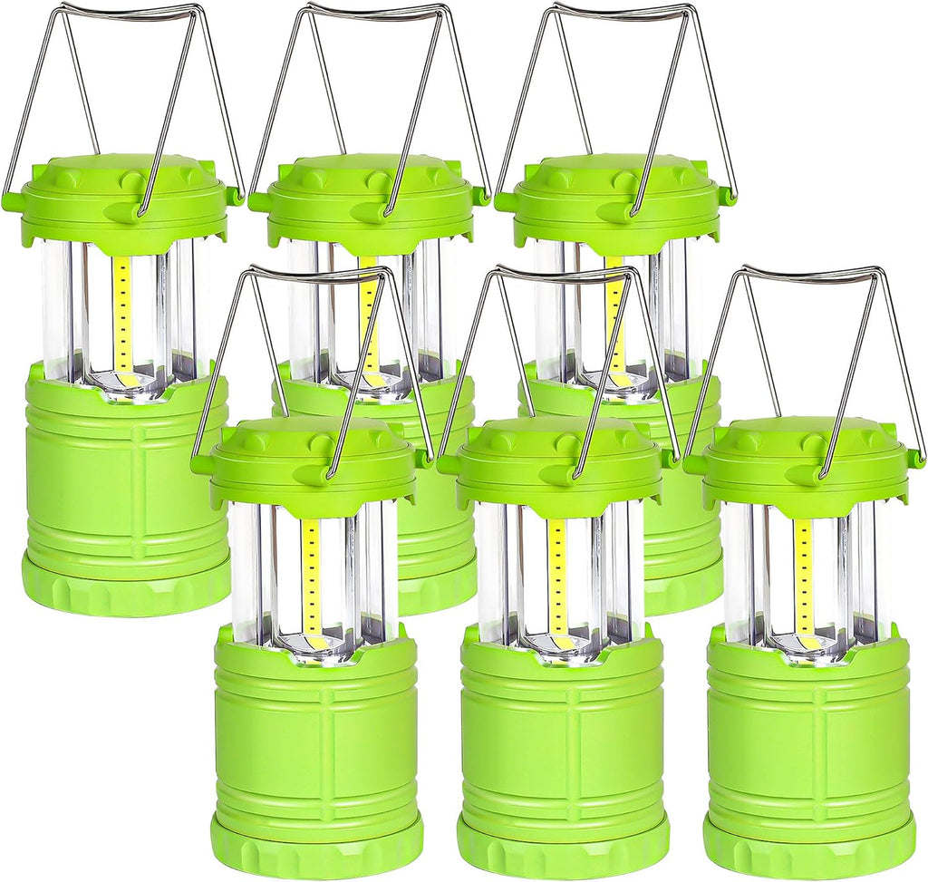 6-Pack Mini LED Green Camping Lantern