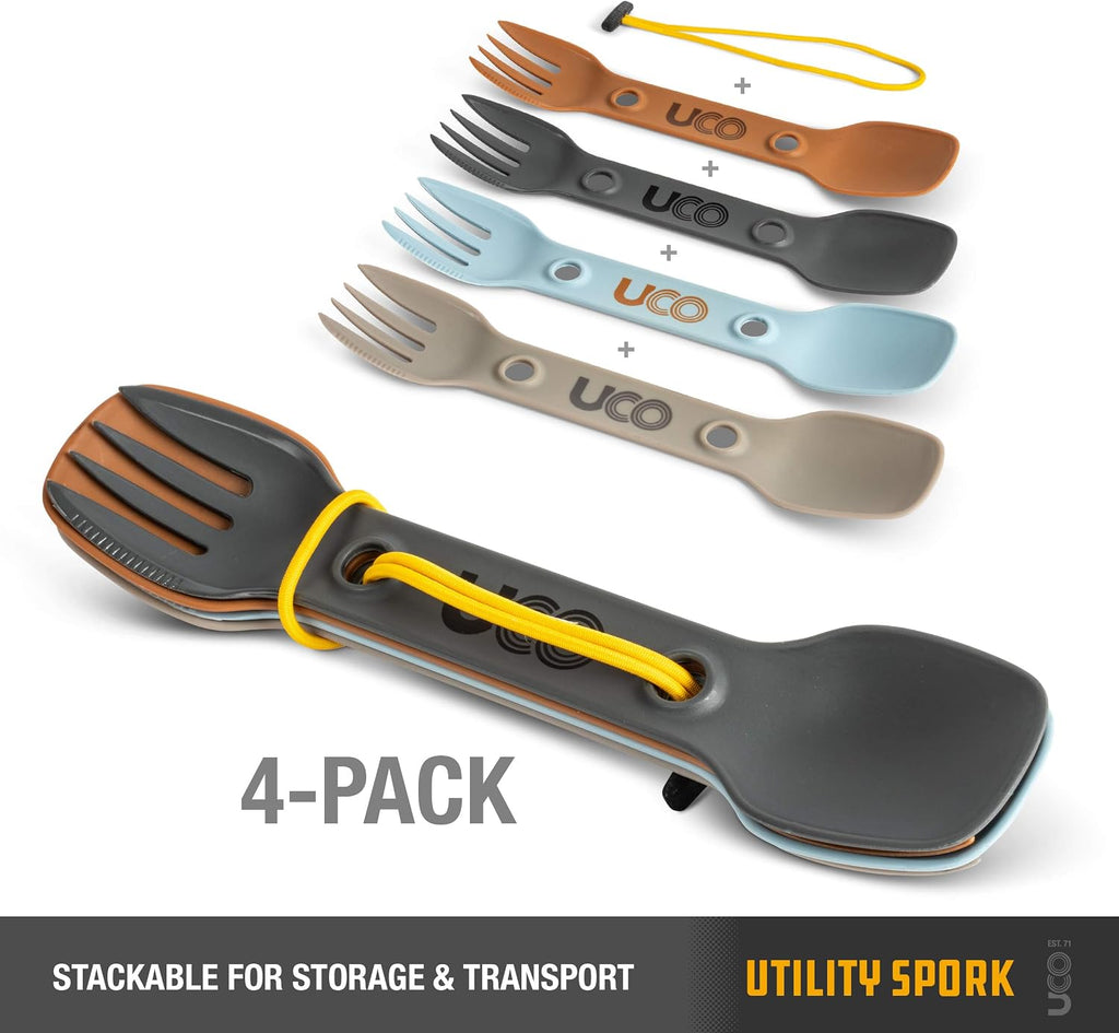 UCO Utility Spork 3-in-1 Combo Spoon-Fork-Knife Camping Utensil