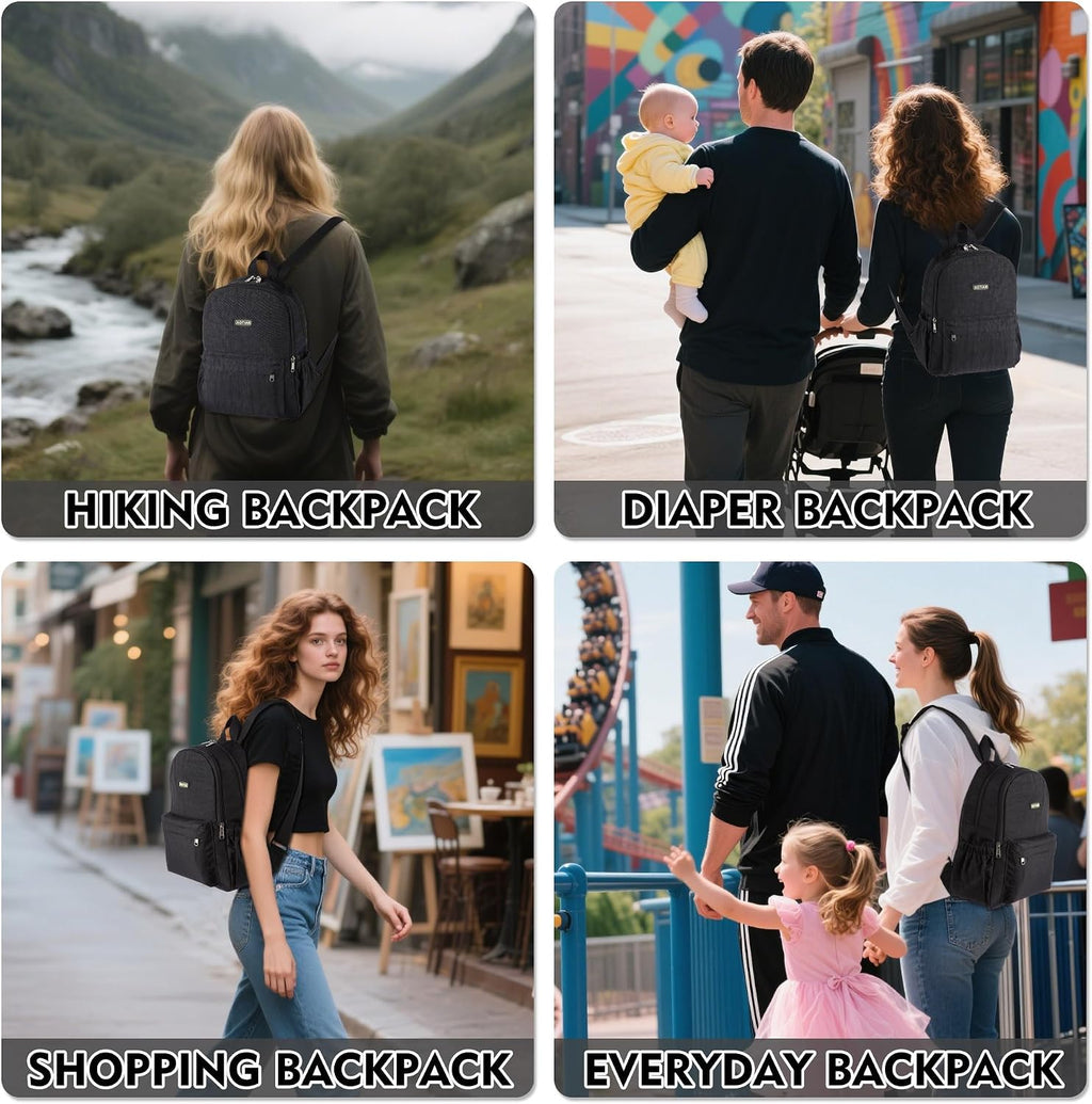 AOTIAN Lightweight Nylon Daypack, Small Hiking Backpack for Women